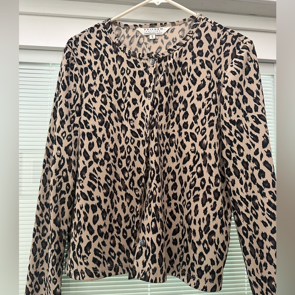 UNIF Leopard Print Button-Down Shirt